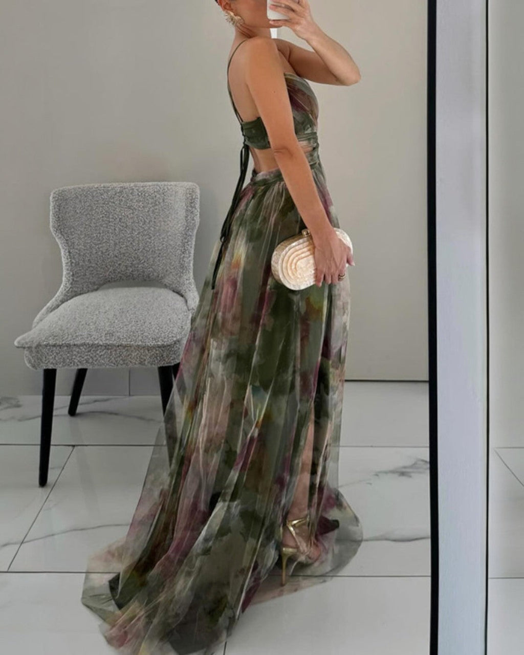 Sara | Vestido largo de elegancia Floral