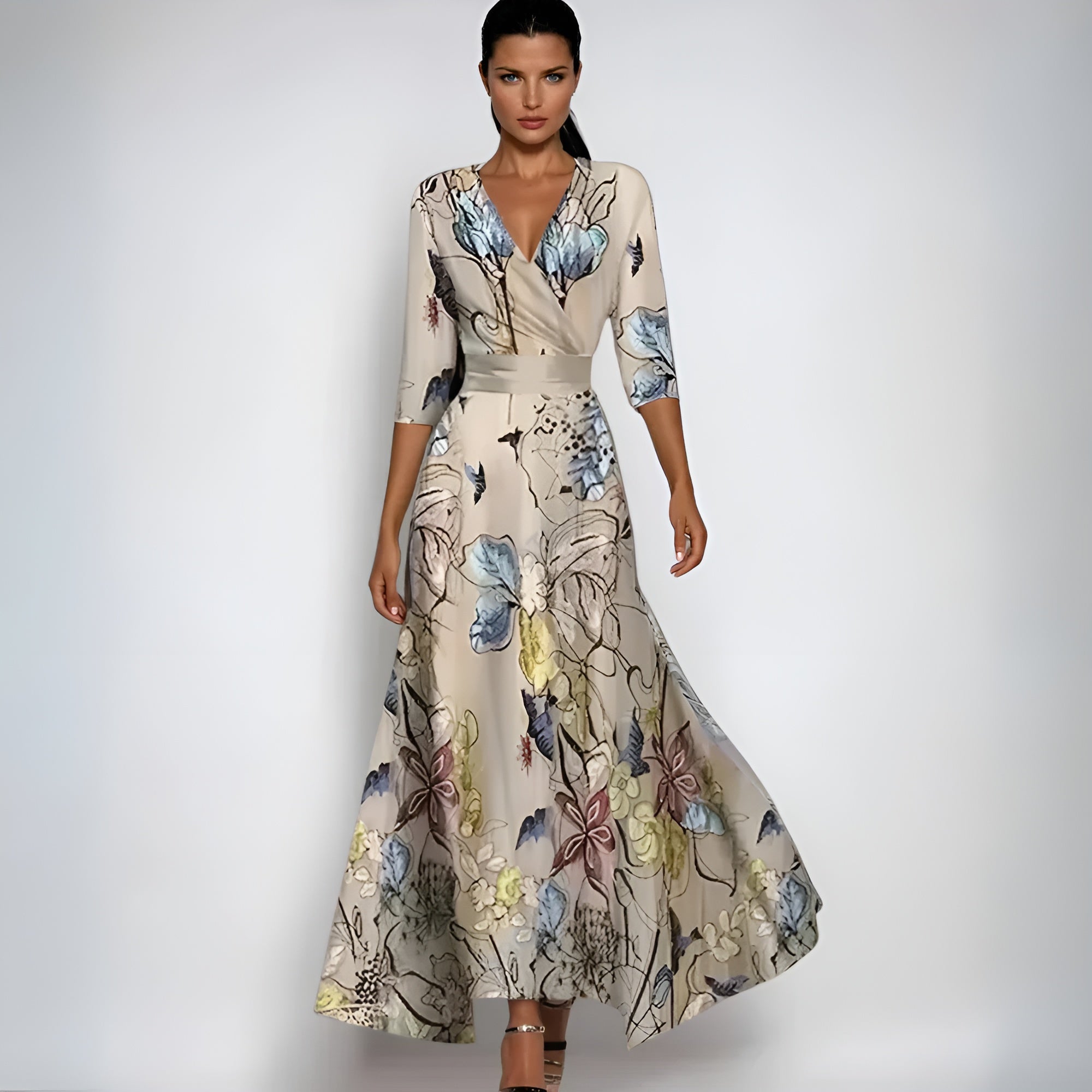 Vestido elegante cruzado