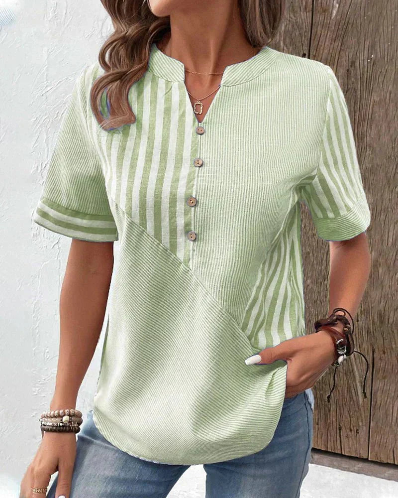 Marta | Blusa de Rayas Sencillas
