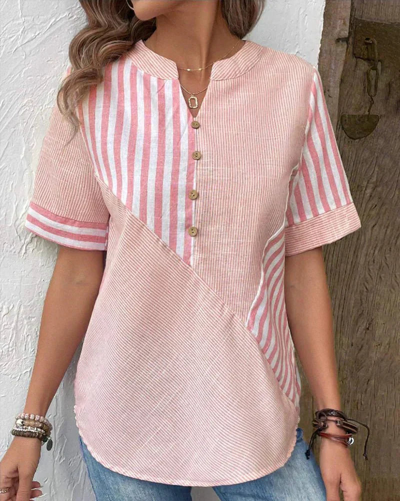 Marta | Blusa de Rayas Sencillas