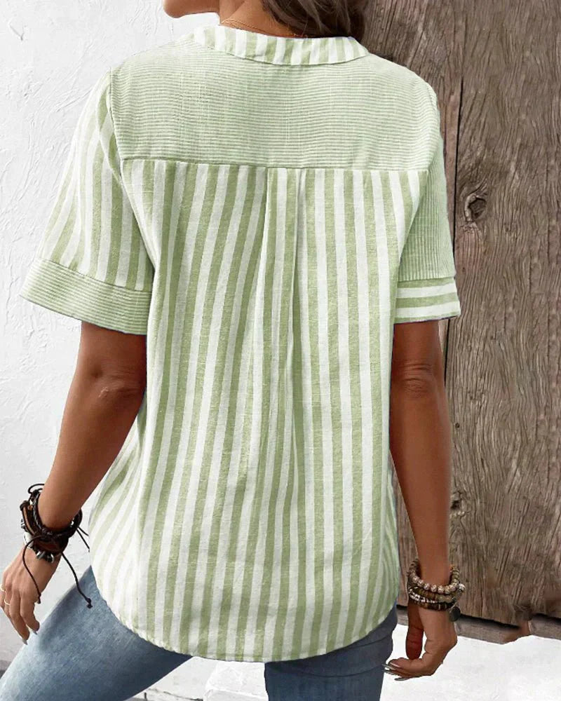 Marta | Blusa de Rayas Sencillas