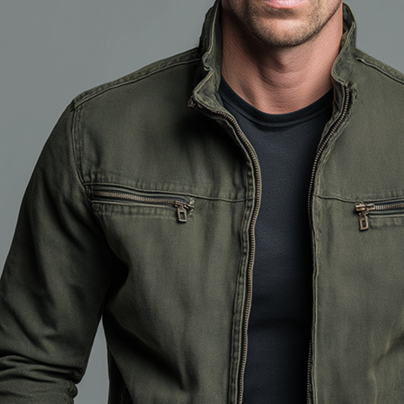 VALENTINO | CHAMARRA VINTAGE DE ALGODÓN CON CREMALLERA