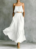 Eva | Conjunto de 2 Piezas con tirantes finos y falda Maxi