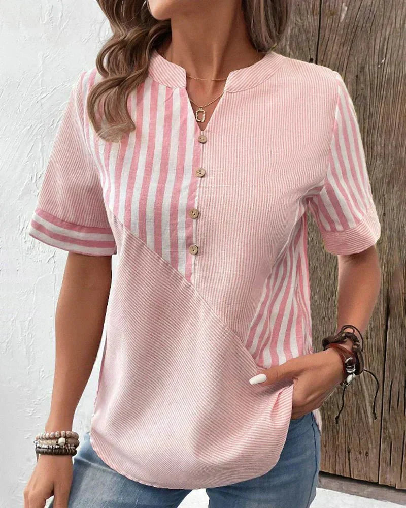 Marta | Blusa de Rayas Sencillas