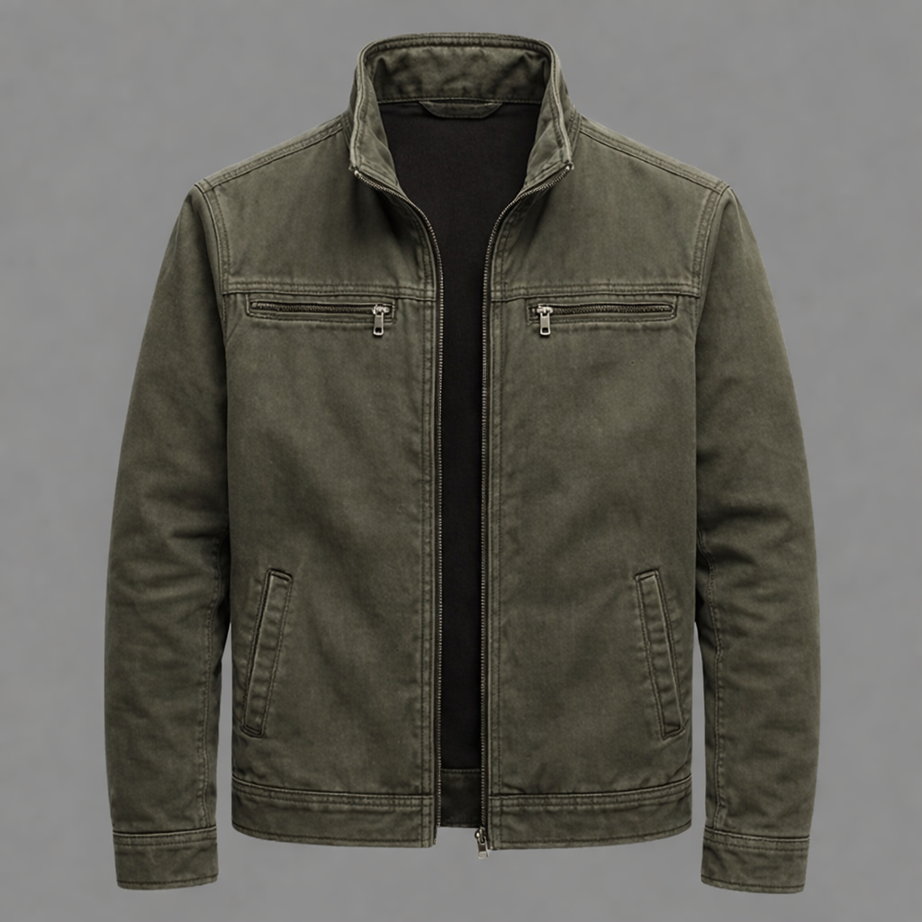 VALENTINO | CHAMARRA VINTAGE DE ALGODÓN CON CREMALLERA