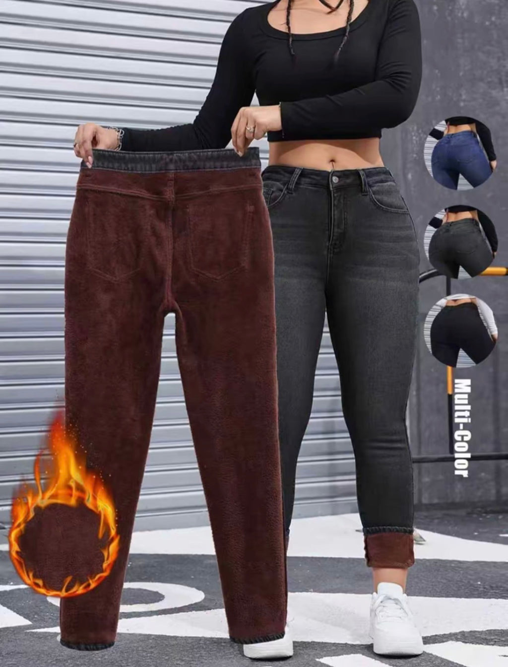 Aurora | Jeans Térmicos Afelpados