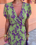 Vestido Elegante Floral Cecy