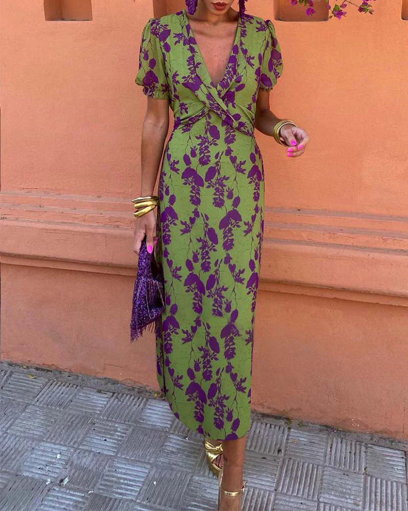 Vestido Elegante Floral Cecy