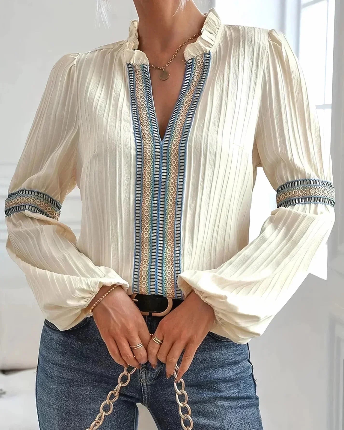 Hermosa | Blusa Sofisticada con Cuello en V