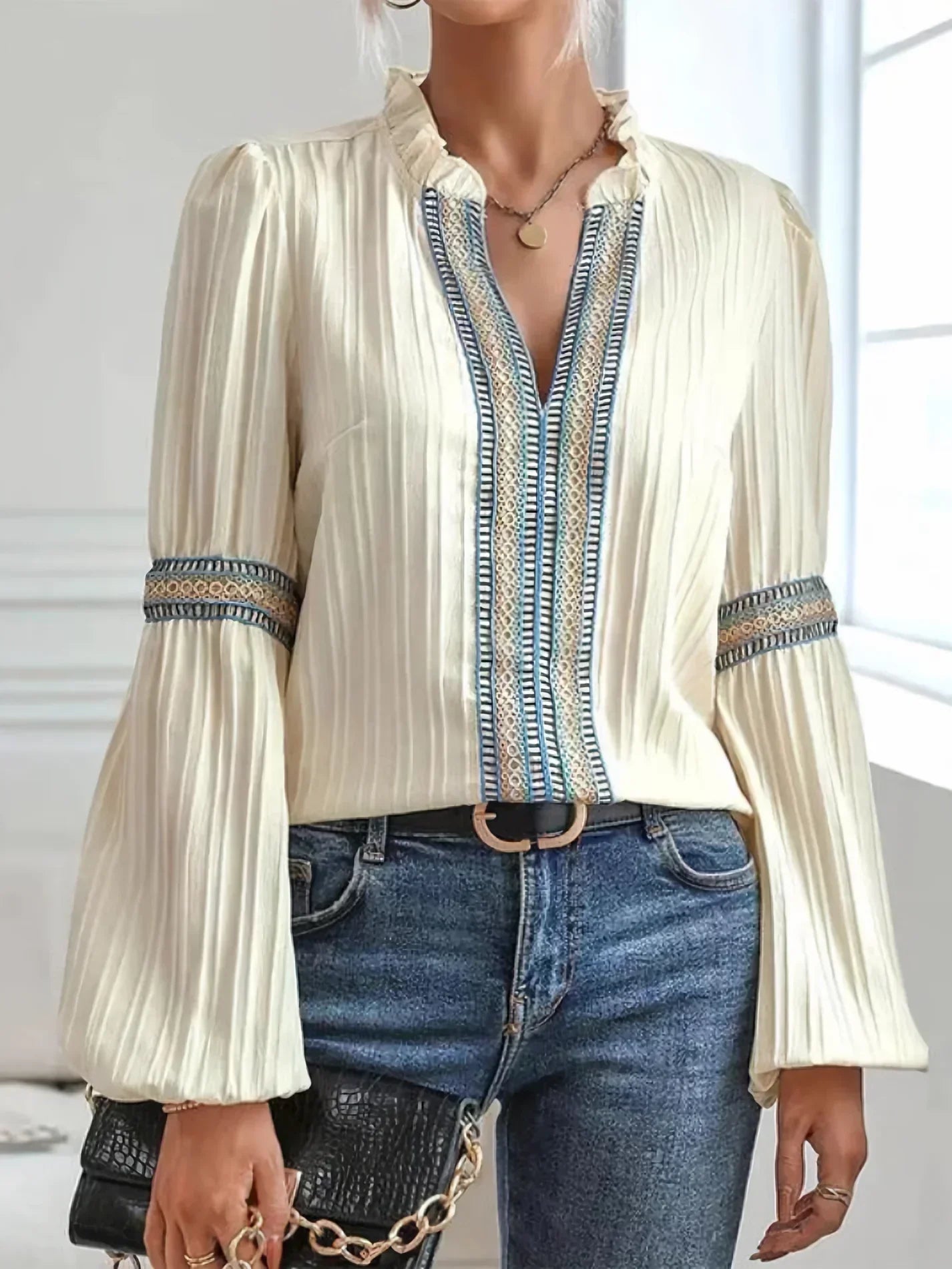 Hermosa | Blusa Sofisticada con Cuello en V