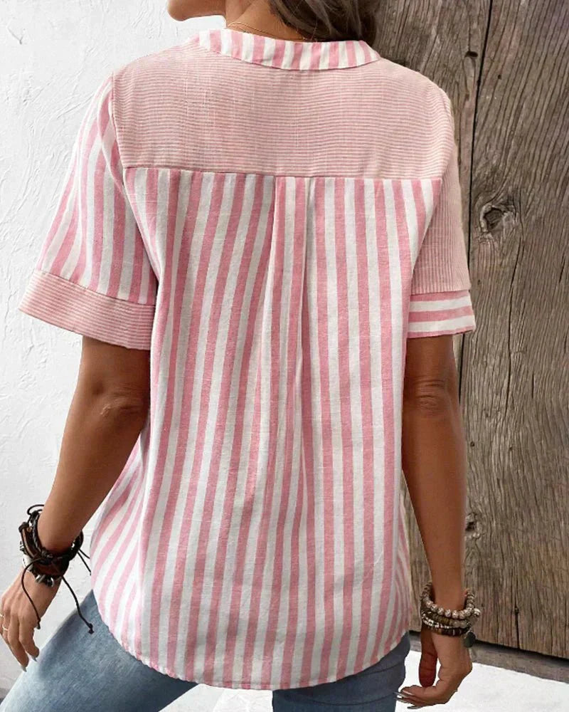 Marta | Blusa de Rayas Sencillas