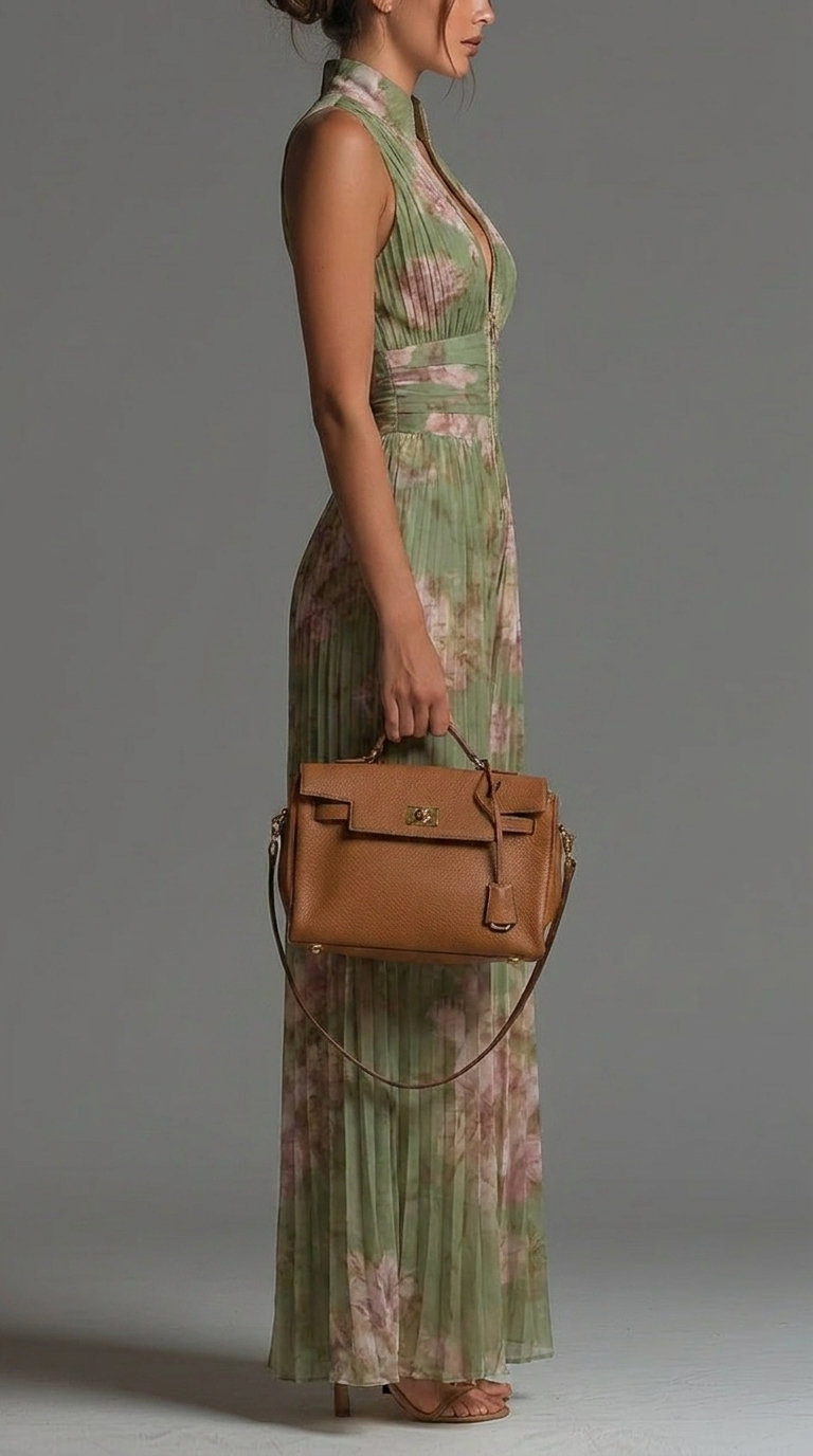 Ana | Conjunto plisado de gasa floral