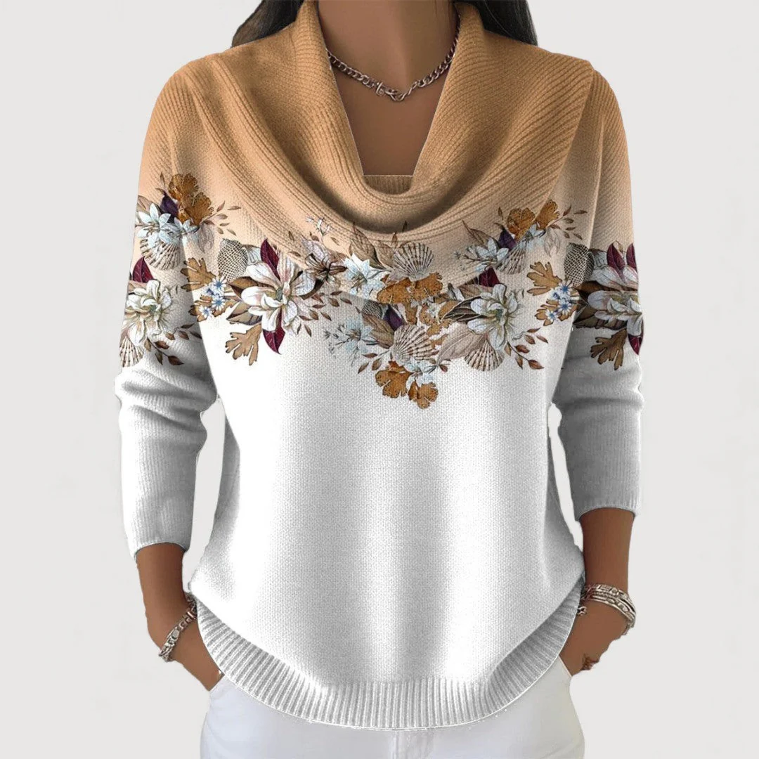 CAMILA™ | SUETER FLORAL PARA MUJER CON CUELLO TUMBADO