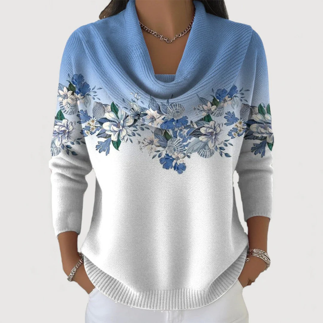 CAMILA™ | SUETER FLORAL PARA MUJER CON CUELLO TUMBADO