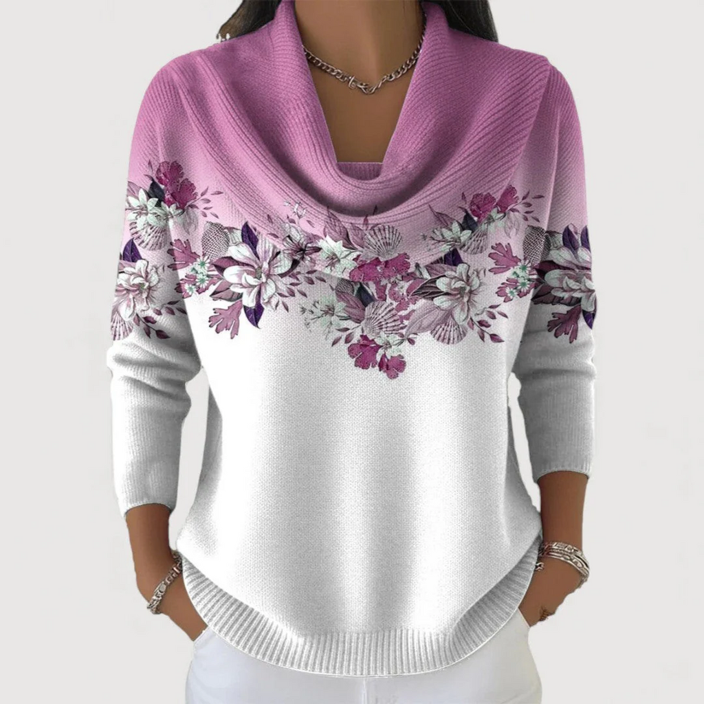 CAMILA™ | SUETER FLORAL PARA MUJER CON CUELLO TUMBADO