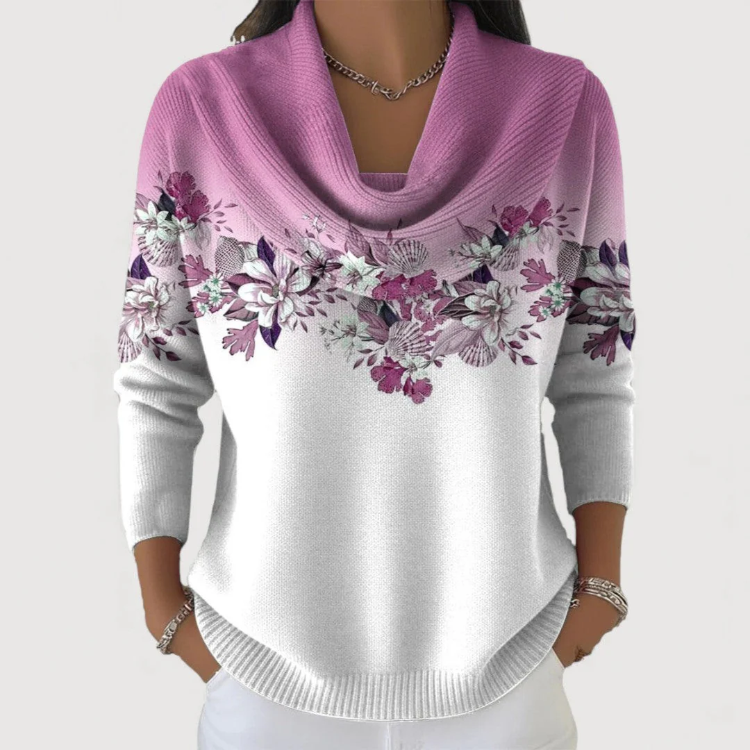 CAMILA™ | SUETER FLORAL PARA MUJER CON CUELLO TUMBADO