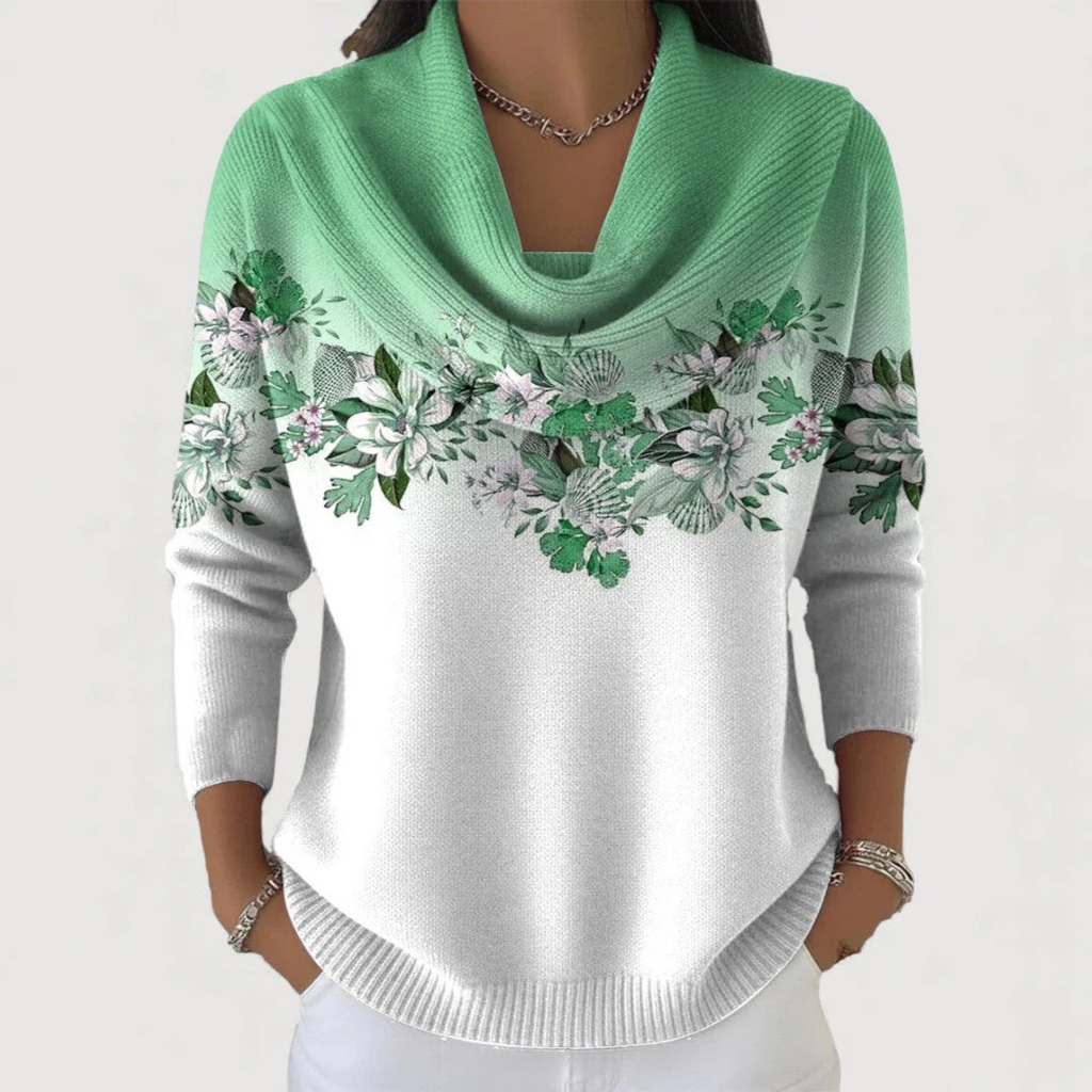 CAMILA™ | SUETER FLORAL PARA MUJER CON CUELLO TUMBADO