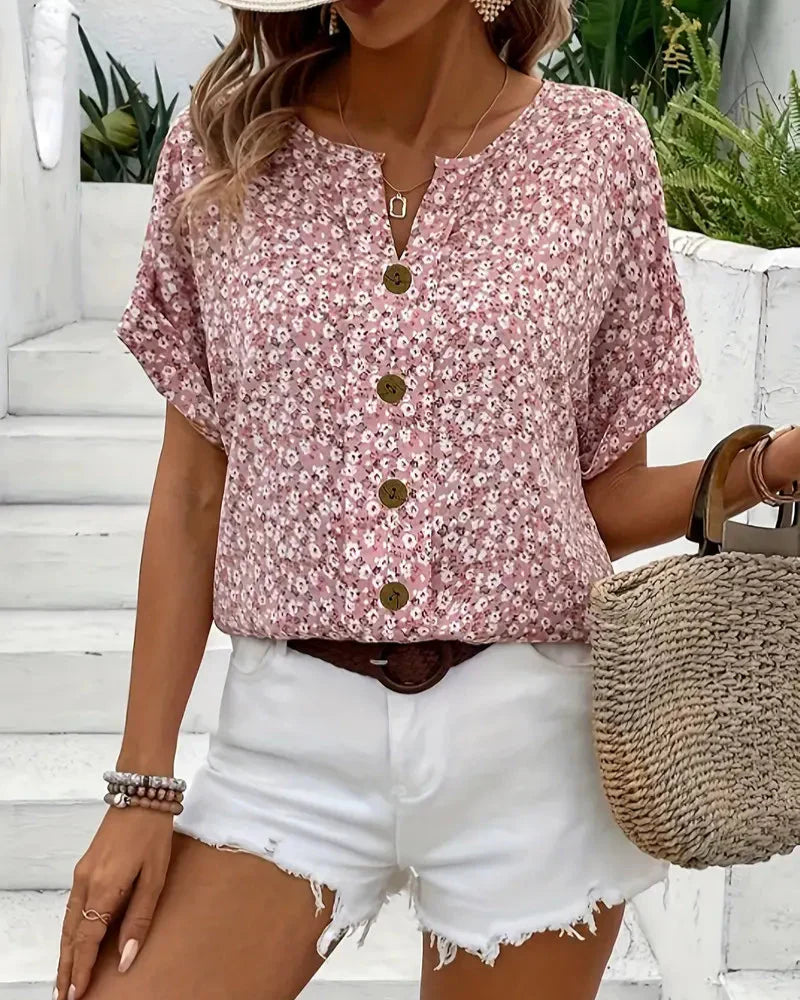 Jennifer | Blusa Floral con Botones