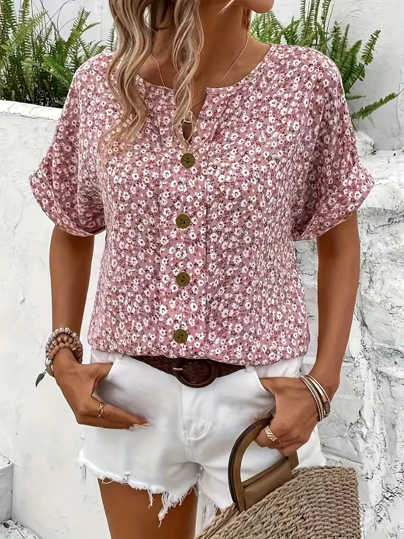 Jennifer | Blusa Floral con Botones
