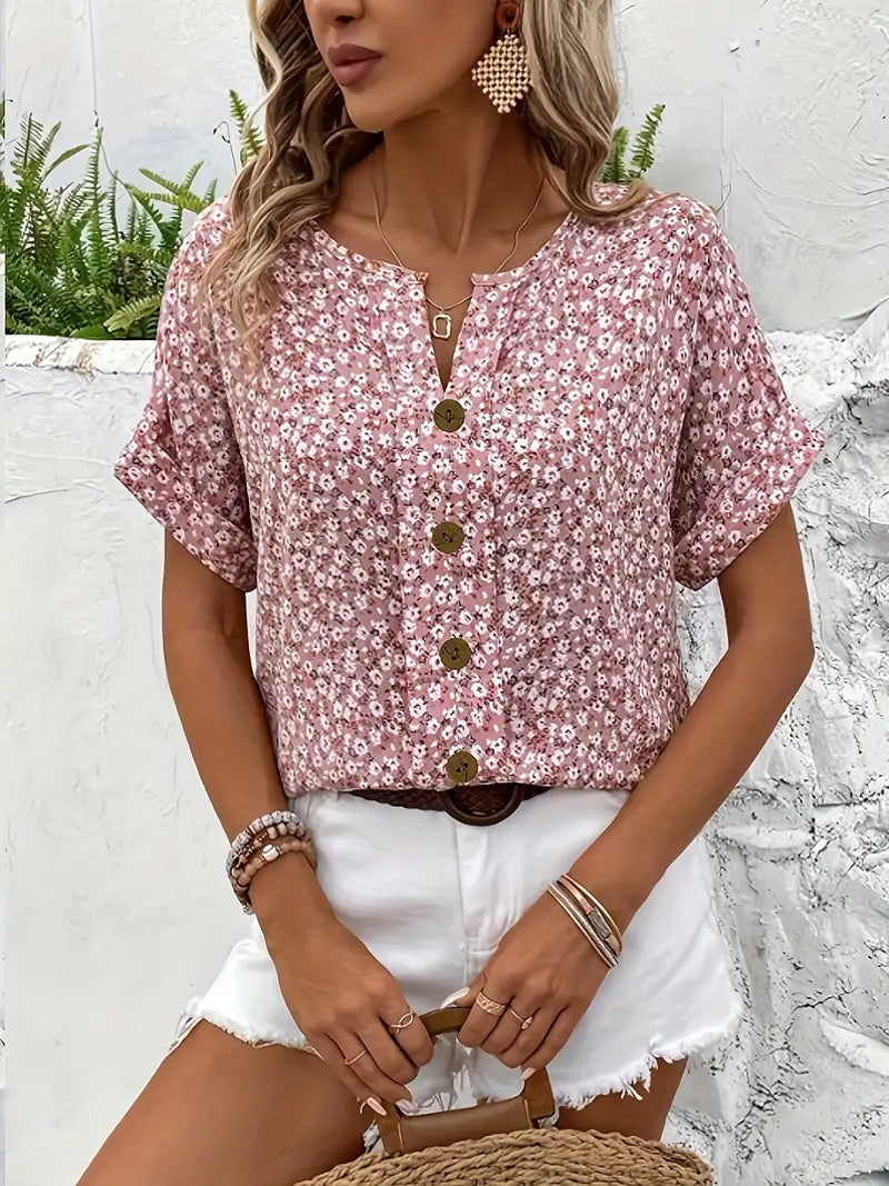 Jennifer | Blusa Floral con Botones