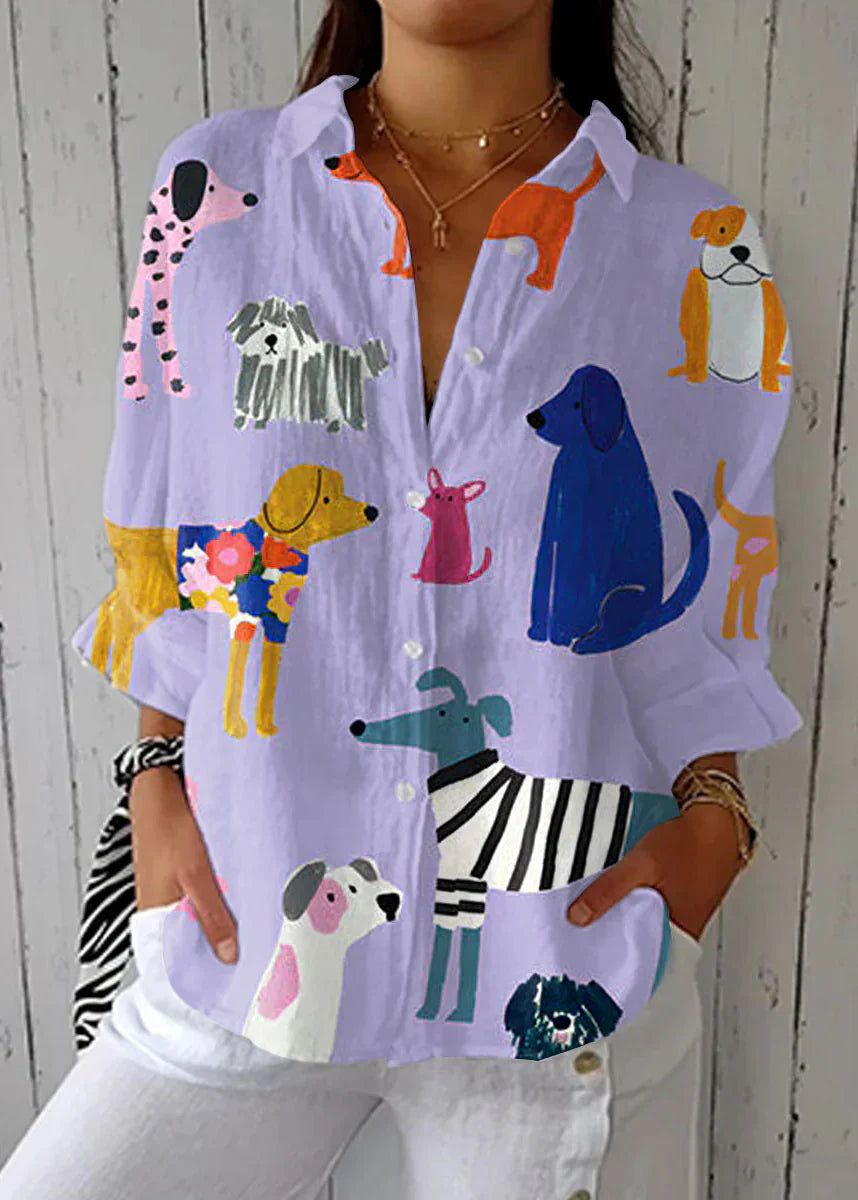 Emilia | Blusa Perros Juguetones