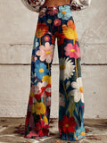 Léna - Pantalones Anchos de Flores