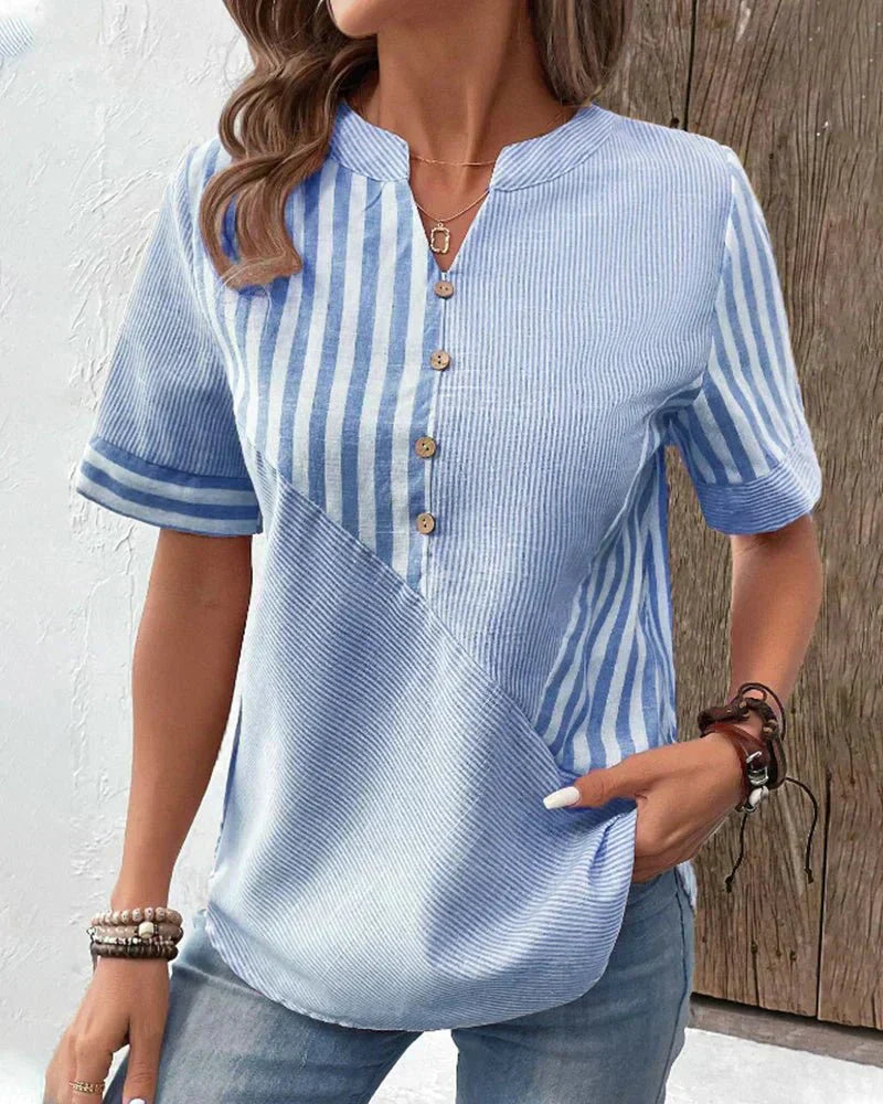 Marta | Blusa de Rayas Sencillas