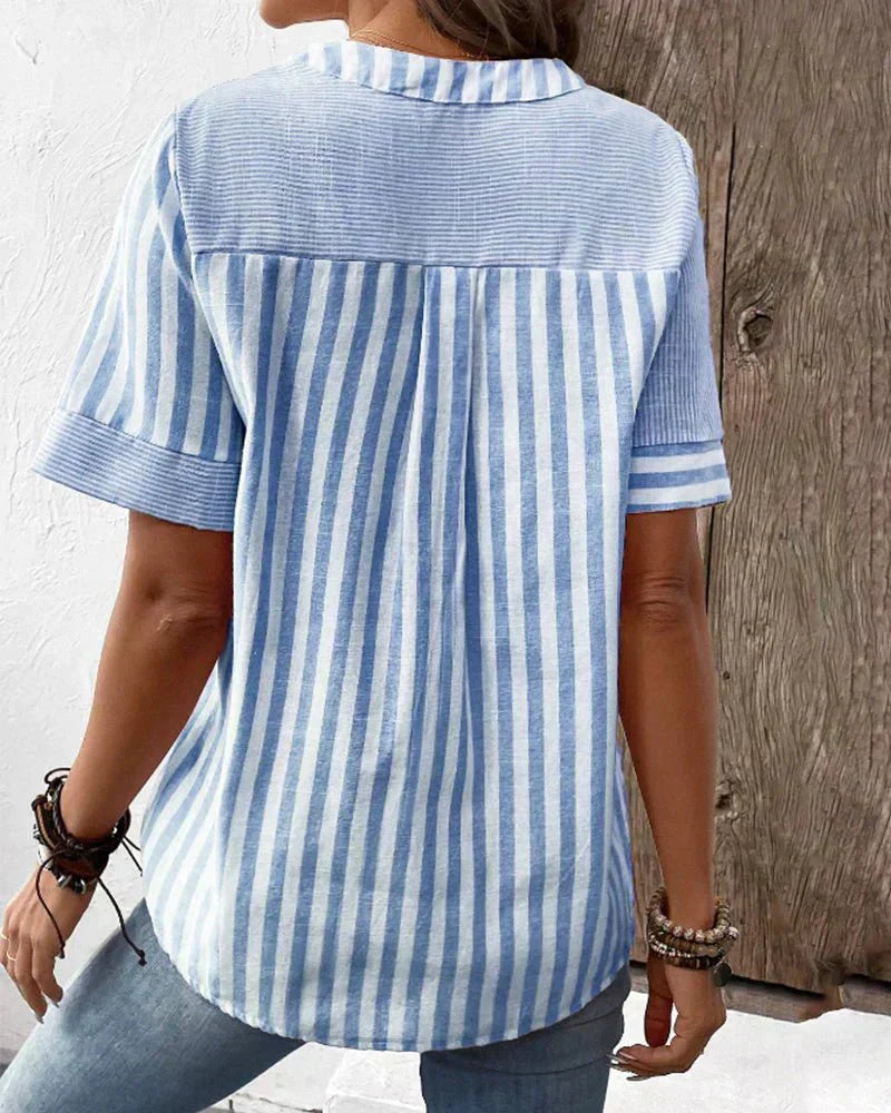 Marta | Blusa de Rayas Sencillas