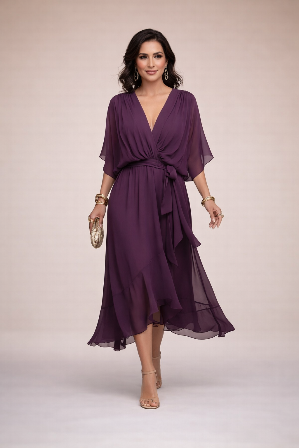 CARMEN | VESTIDO ELEGANTE CON ESCOTE EN V